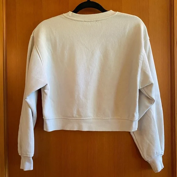 cropped off white crewneck sweater - Picture 2 of 3